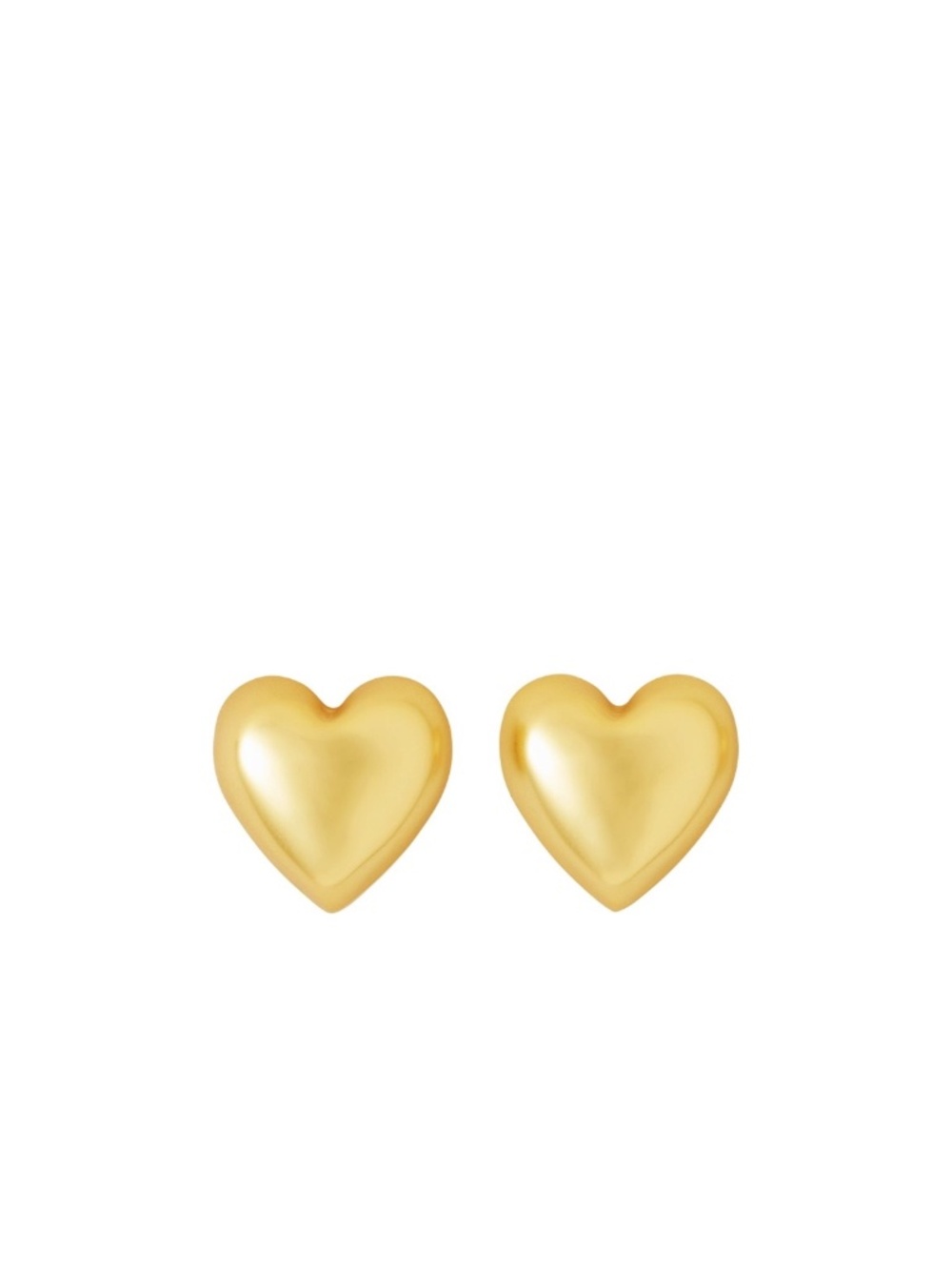 Roxanne Assoulin The Puffy Heart Gold Stud Earrings